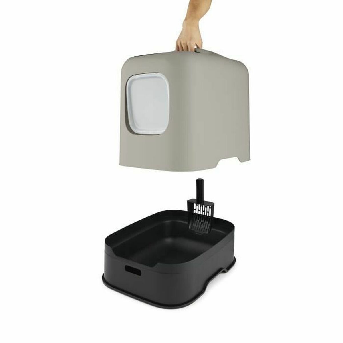 Rotho Cat Litter Box — Cappuccino