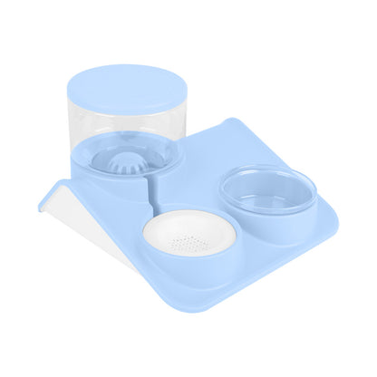 Dual bowl automatic pet feeder