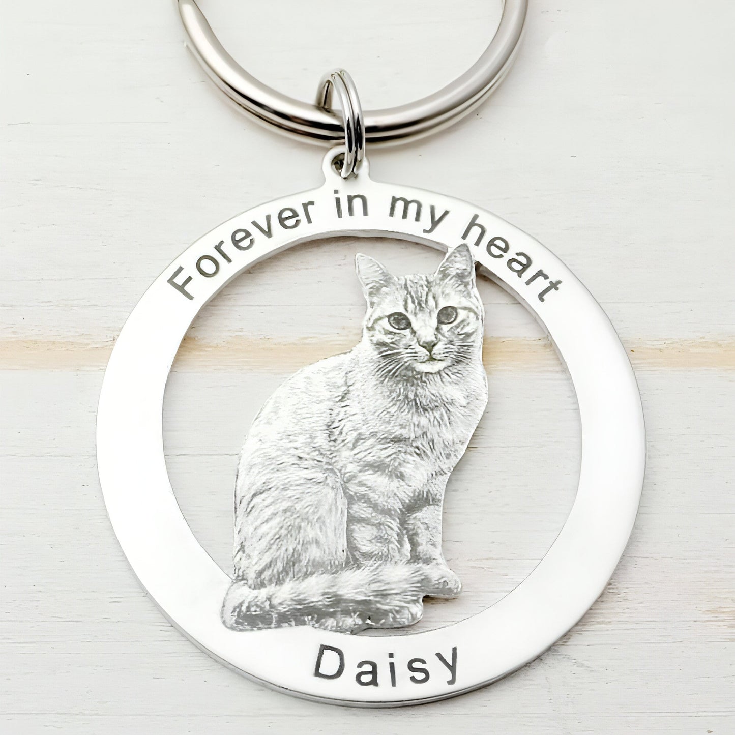 Personalized Pet Photo Keychain — Dog & Cat Lovers