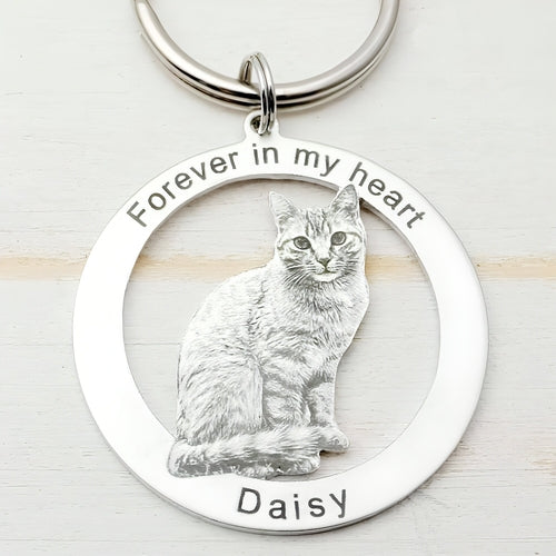 Personalized Pet Photo Keychain — Dog & Cat Lovers