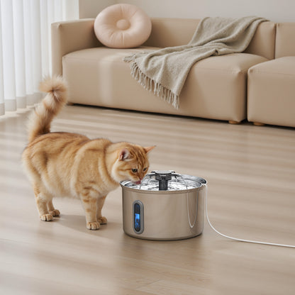 Smart WiFi stainless steel pet water fountain