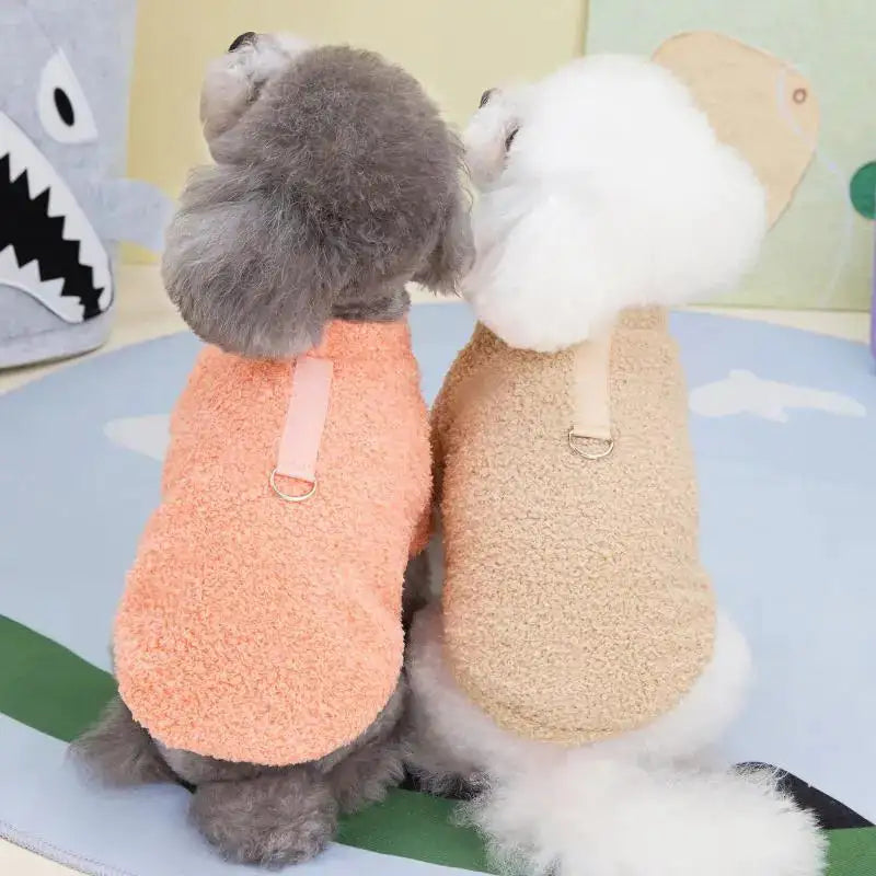 Fleece-lined winter dog coat
