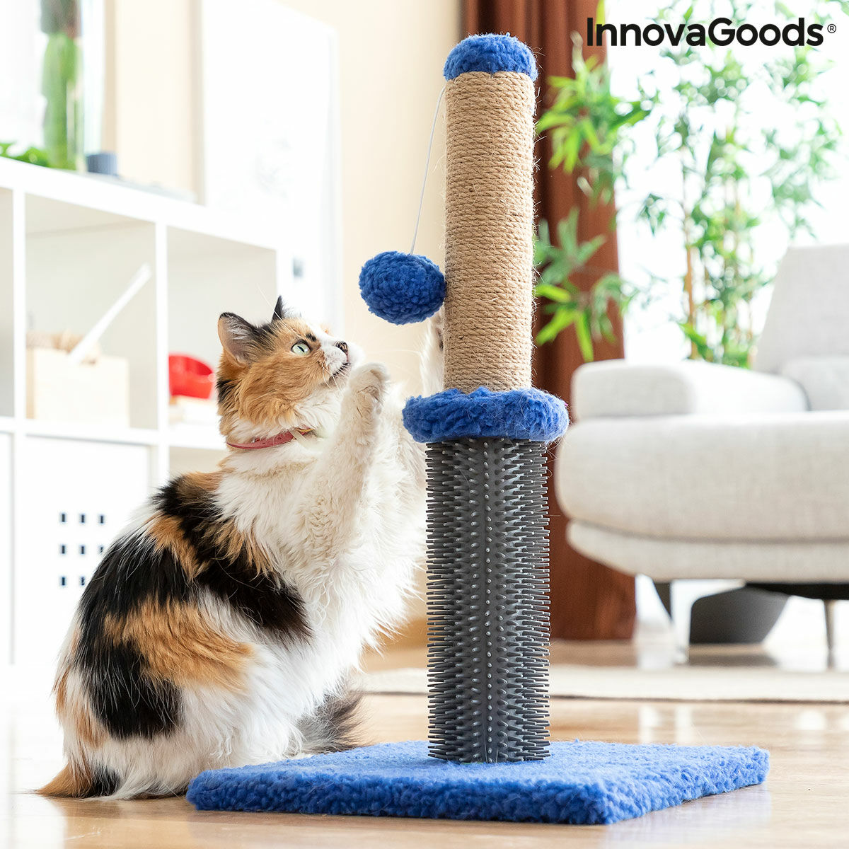 Miausage Cat Scratching & Massage Post with Ball