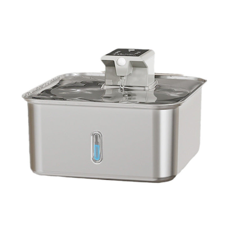 Cordless stainless steel pet water fountain