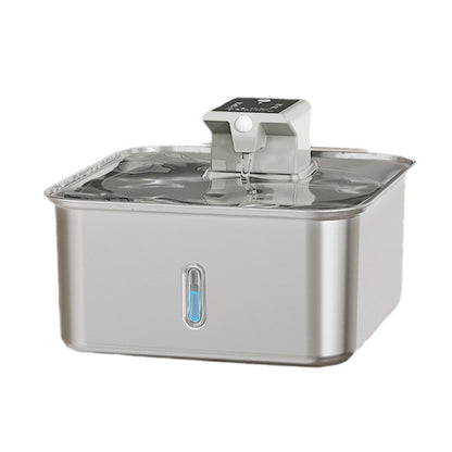 Cordless stainless steel pet water fountain