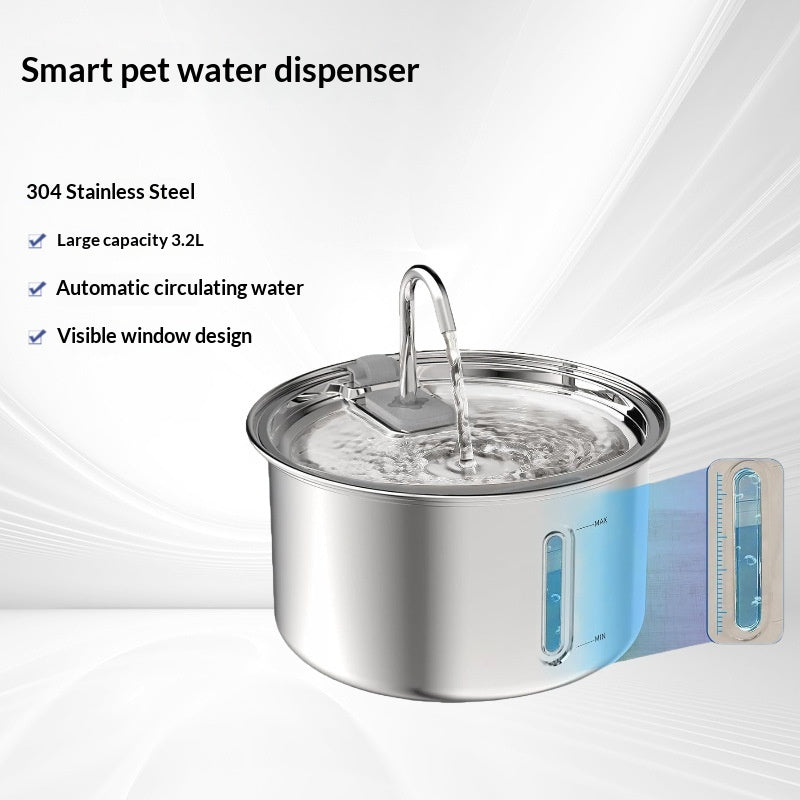 Smart WiFi stainless steel pet water fountain