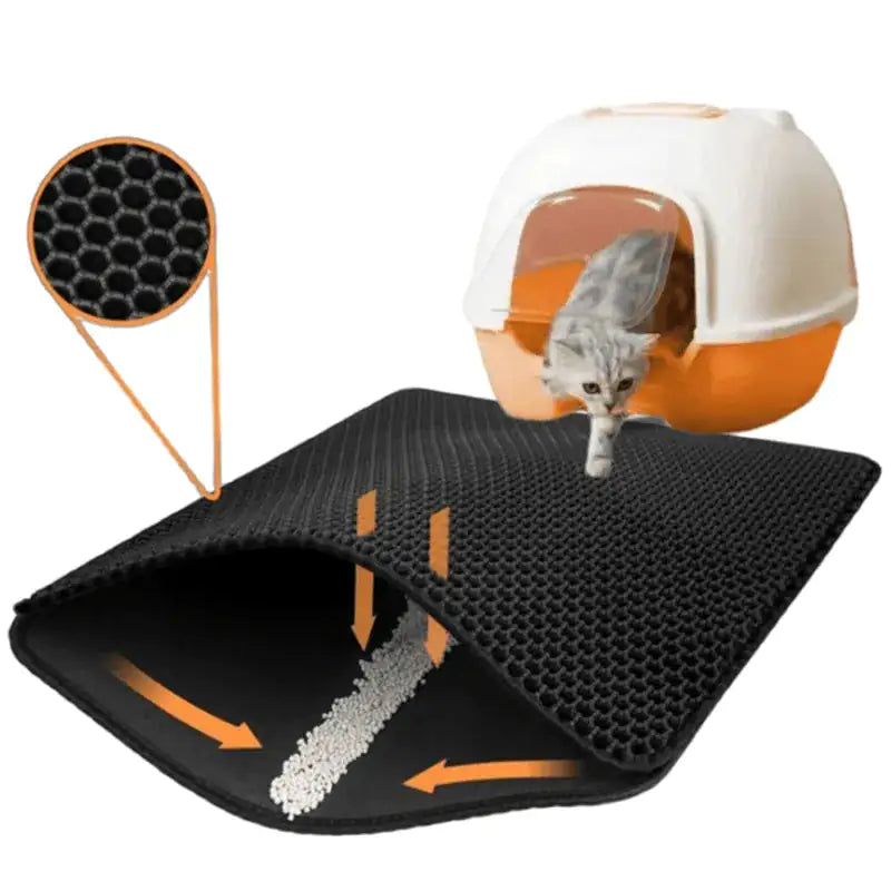 Waterproof cat litter trapping mat