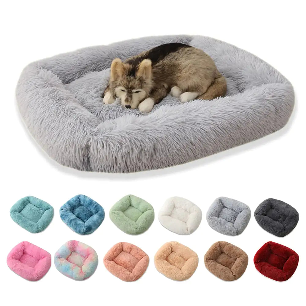 Soft non-slip plush pet bed
