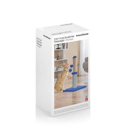 Miausage Cat Scratching & Massage Post with Ball