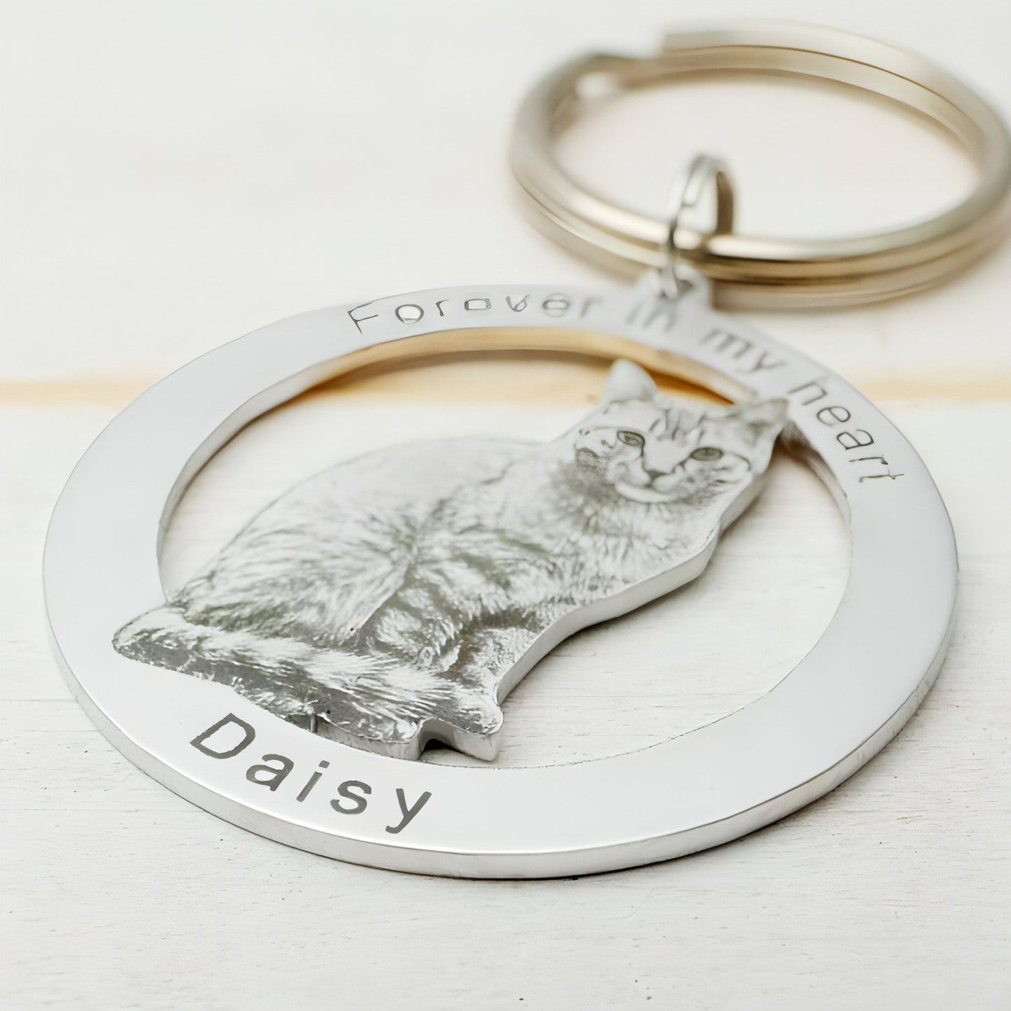 Personalized Pet Photo Keychain — Dog & Cat Lovers