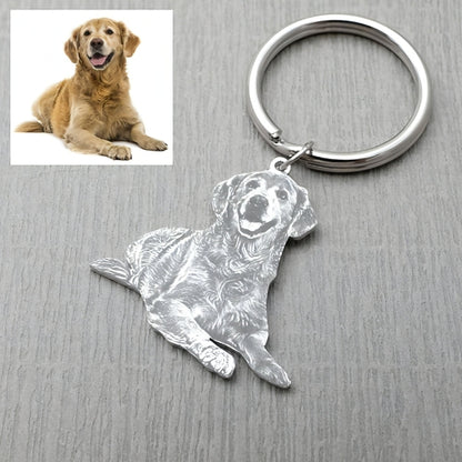 Personalized Pet Photo Keychain — Dog & Cat Lovers