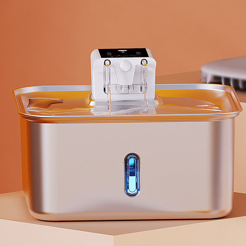 Cordless stainless steel cat water fountain