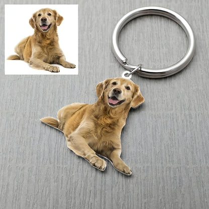 Personalized Pet Photo Keychain — Dog & Cat Lovers