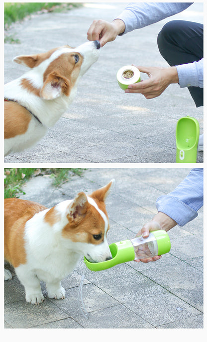 2-in-1 Portable Dog Water Bottle & Travel Bowl