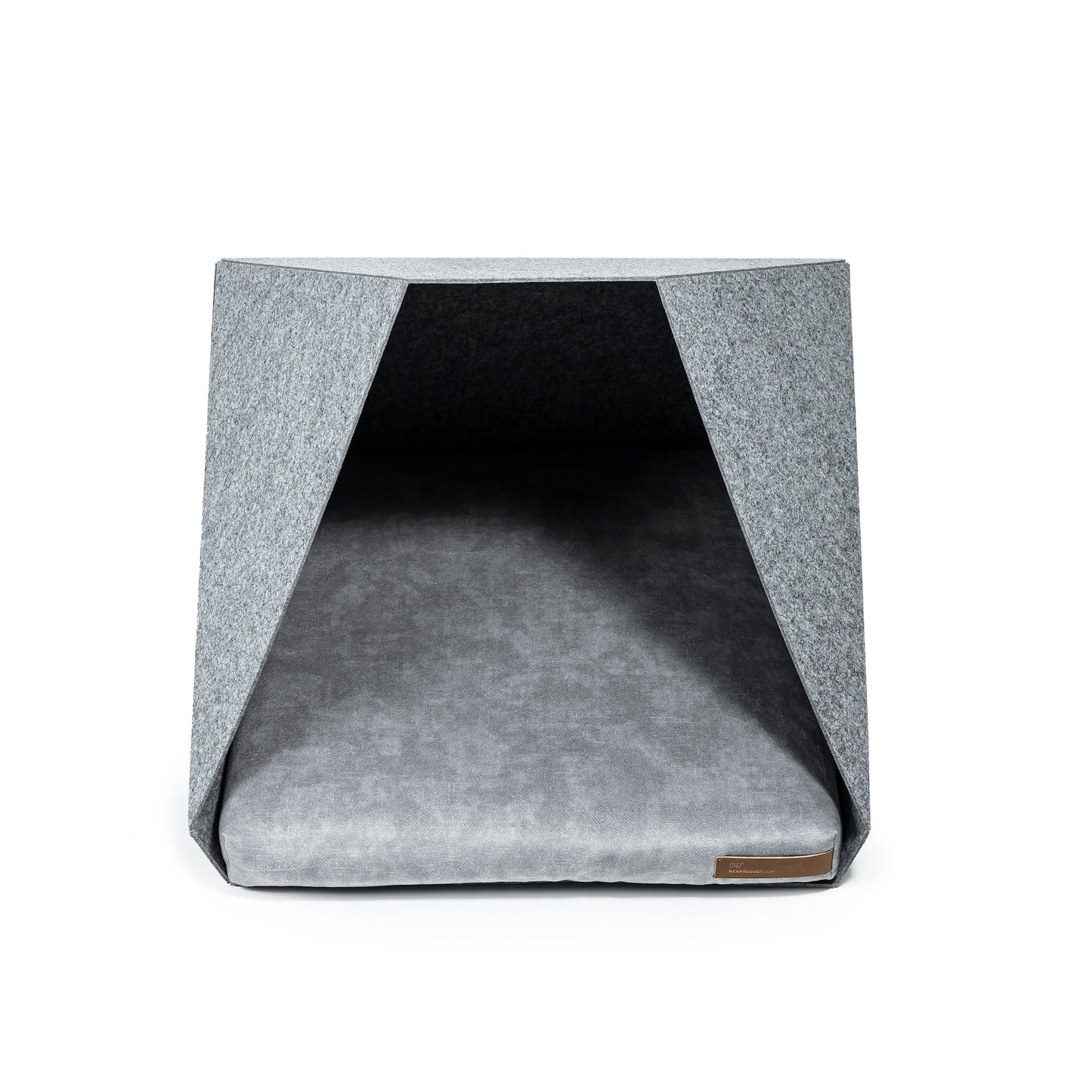 PetPocket Foldable Dog & Cat Kennel Bed — Light Grey (M)