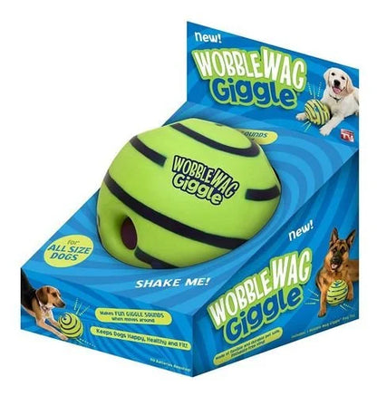 Light-up giggle ball toy for dogs